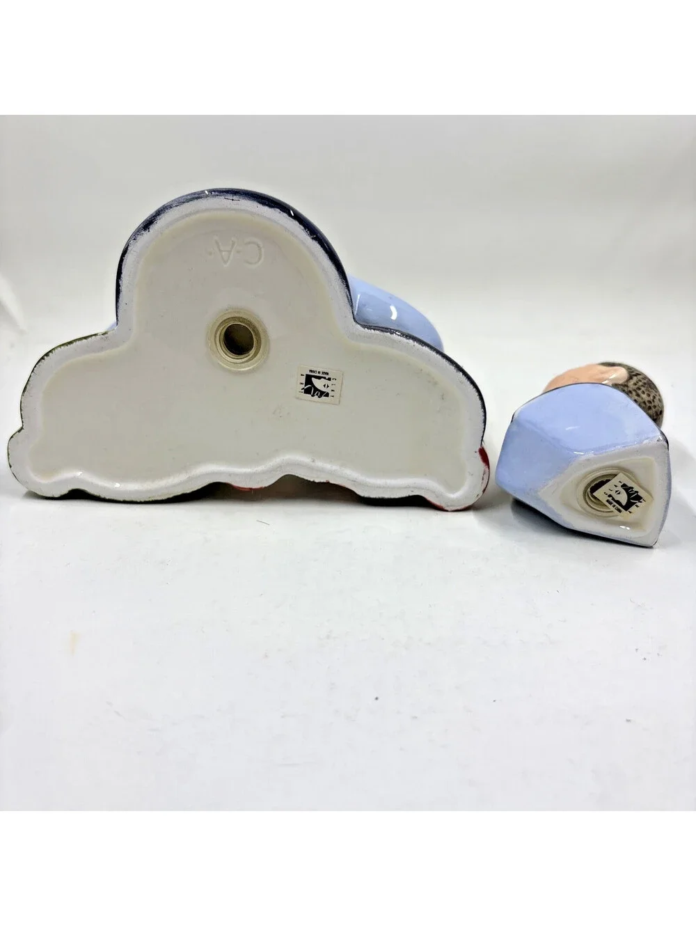 3 THREE STOGES Moe Curly Larry Salt & Pepper Shaker Set (1997) by Clay Art